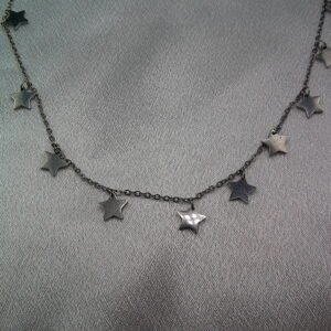 Celestial Sparkle - Star Charm Choker in Stainless Steel π